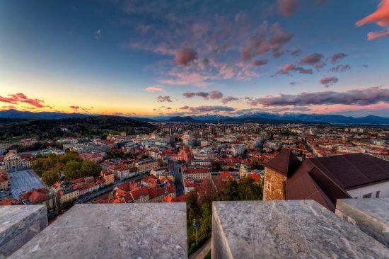 Beautiful views over Ljubljana (credit: Alan Kosmac)